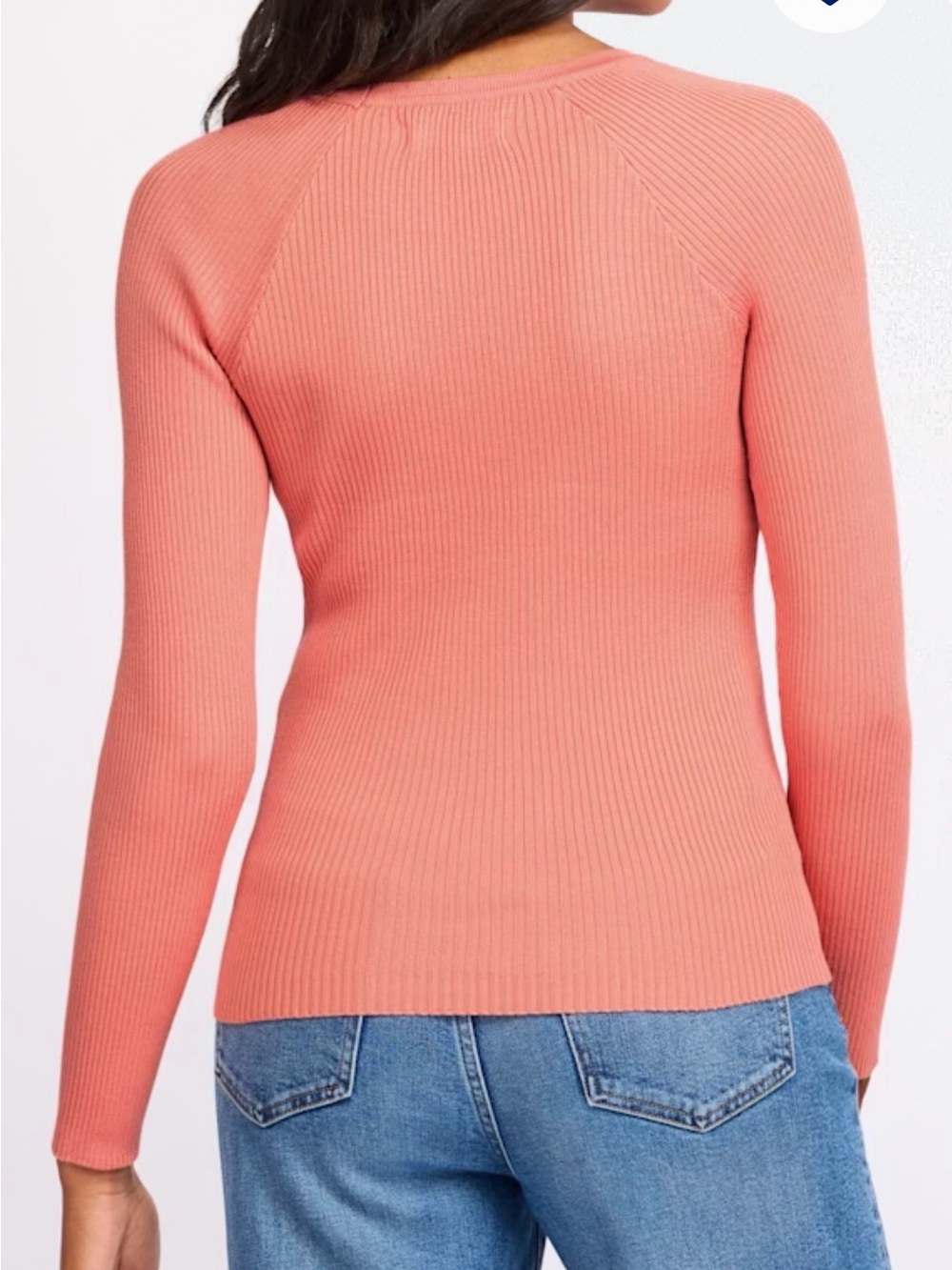 NWT: Oversized Ribbed Keyhole Sweater - Picture 4 of 4